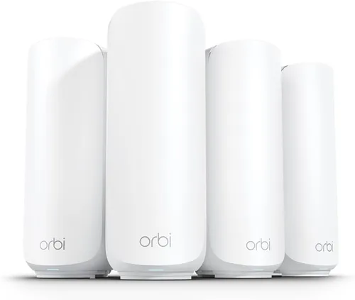 Vista 10 de NETGEAR Orbi Serie 370 Sistema de malla WiFi 7 de doble banda para el hogar (RBE372) - Router inalámbrico (sin módem) + 1 extensor, características