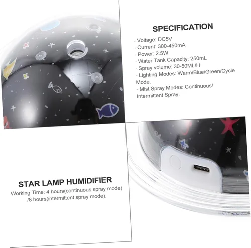 Vista 8 de Amosfun 1 Unidades de luz nocturna difusores esenciales USB portátil difusor esencial humidificador fragancia difusores componente de lámpara