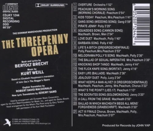 Vista 2 de The Threepenny Opera 1994 London Donmar Warehouse Cast