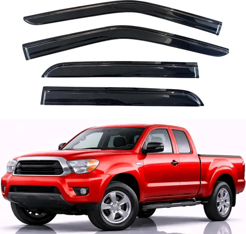 Vista 75 de KPY Protector de lluvia compatible con Ford Bronco 1980-1996, Ford F150 F250 F350, deflectores de ventilación lateral para visera de ventana