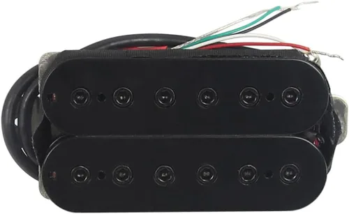 Vista 5 de FLEOR Pastillas de cuello para guitarra eléctrica Alnico 5 Humbucker de bobina doble - Negro