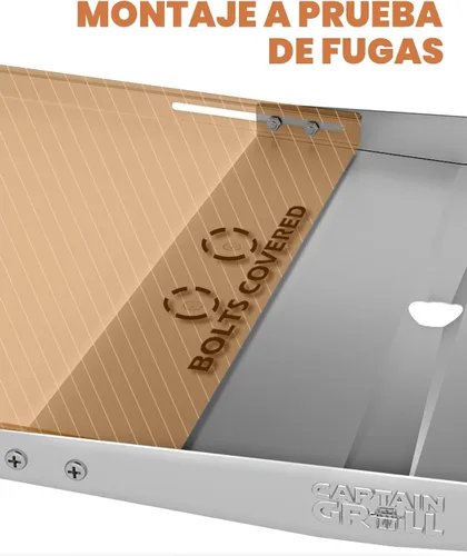 Vista 4 de Bandeja de grasa con bandeja de recogida - Piezas de repuesto para parrilla Dyna Glo (24"-30")