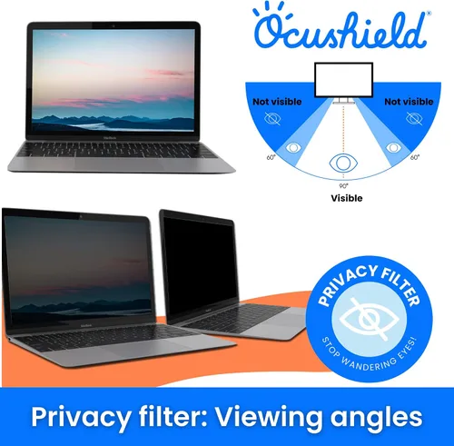 Vista 5 de Ocushield - Protector de pantalla de vidrio templado anti luz azul para iPhone 7 Plus iPhone 8 Plus - Protege tus ojos, reduce las migrañas