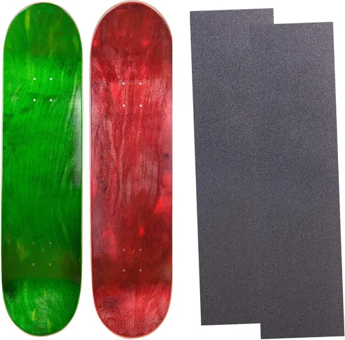 Vista 20 de Cal 7 Tablas de patineta en blanco con agarre, juego de 2 Natural