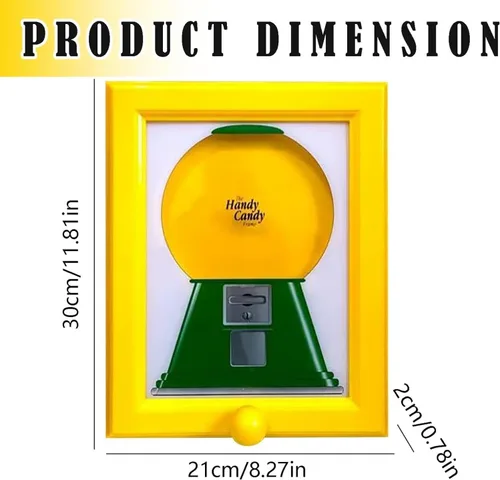 Vista 5 de Dispensador de caramelos con marco colgante, máquina de chicles en un marco, distribución rápida y práctica de caramelos, nueces, golosinas