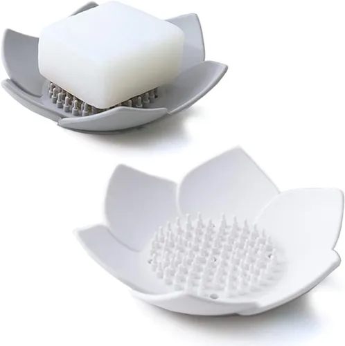 Vista 11 de Jaboneras con drenaje, soporte para jabón de barra de baño para ducha, bandeja de jabón para fregadero de cocina, protector de jabón