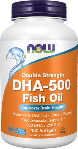 Vista 9 de NOW Foods Suplementos, DHA-500 con 250 EPA, destilado molecularmente, apoya la salud cerebral*, 90 cápsulas blandas