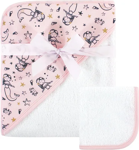 Vista 7 de Hudson Baby Toalla y toallita unisex con capucha de algodón para bebé, Woodland, talla única Bosque
