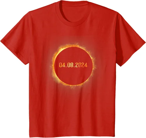 Vista 3 de Totality 04.08.24 Total Solar Eclipse 8 de abril de 2024 Eclipse Camiseta, Negro, S