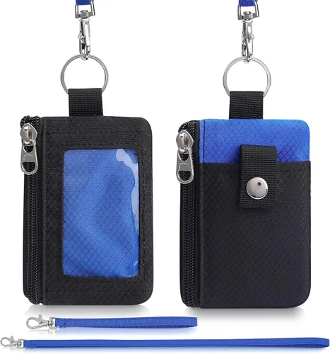 Vista 6 de Cartera minimalista para hombre y mujer, Negro Azul, Classic