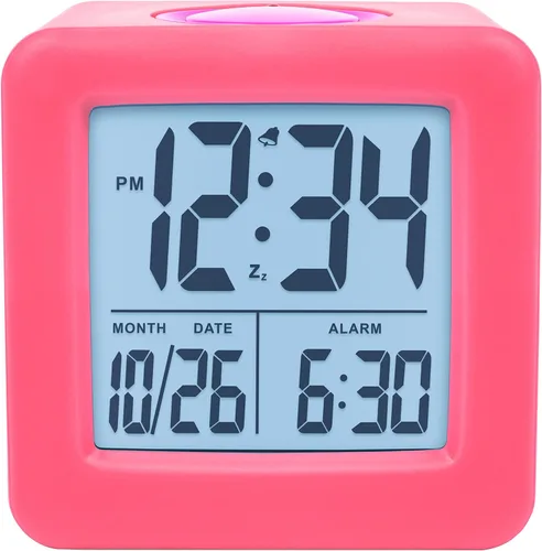 Vista 9 de Equity 73005 - Reloj despertador LCD con luz inteligente, color azul
