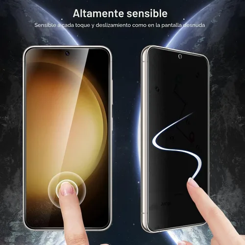 Vista 7 de JETech Protector de Pantalla de Privacidad para Samsung Galaxy S23 5G 6.1 Pulgadas con Protector de Lente de Cámara, Película de Vidrio Templado