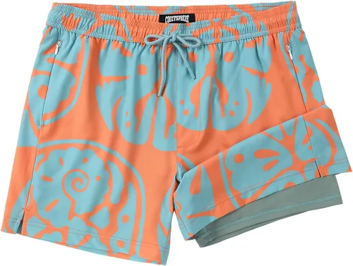 Vista 42 de Mens Swim Trunks with Compression Liner 5 Inch Inseam Swimming Trunks Shorts for Men