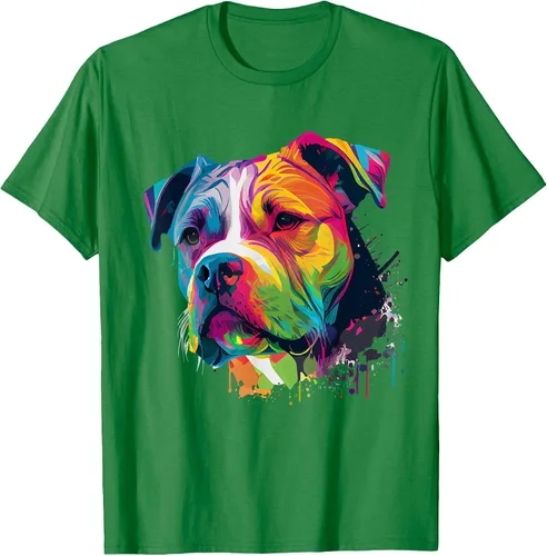 Vista 34 de Colorful American Bulldog American Bully Men Women T-Shirt Asphalt Grey