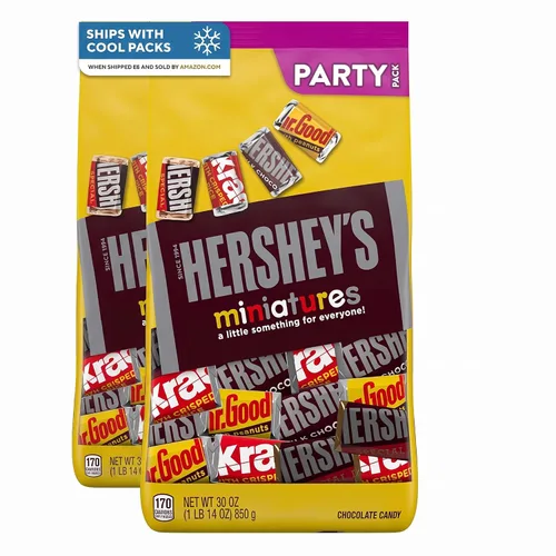 Vista 12 de HERSHEY'S Miniatures Surtido de Caramelos de Chocolate Surtidos, 30 oz