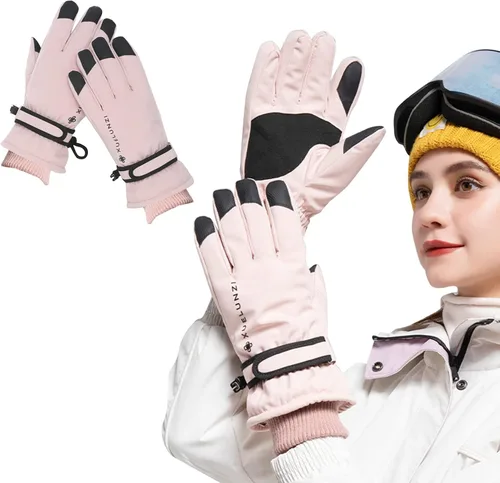 Vista 3 de Aniywn Guantes de esquí impermeables para snowboard, guantes de nieve de invierno para hombres y mujeres, guantes de clima frío para exteriores