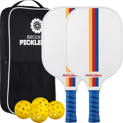 Vista 10 de Paletas de pickleball de fibra de carbono prémium de Brooklyn Pickleball Co Negro (Black Honeycomb)