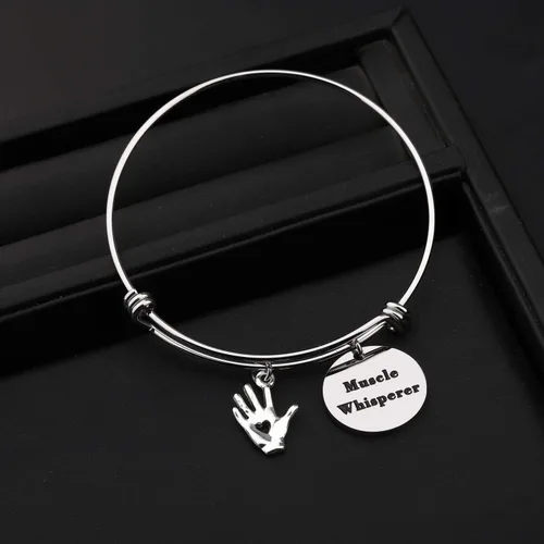 Vista 3 de ENSIANTH Regalo para terapeuta de masaje, llavero de susurro muscular, regalo para terapeuta de masaje, terapia de masaje, regalo para estudiantes