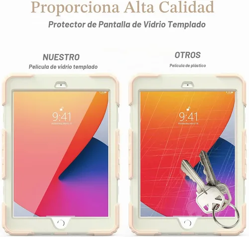 Vista 2 de BLOSOMEET Funda para iPad de 9ª generación 2021 de 10,2 pulgadas, color oro