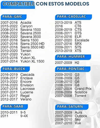 Vista 3 de Sensor TPMS preprogramado YZHIDAINF para: Chevy Impala 2006-2020 Malibu Tahoe Equinox Cruze para: GMC Acadia para: - Cadillac Escalade 315MHz Sensor