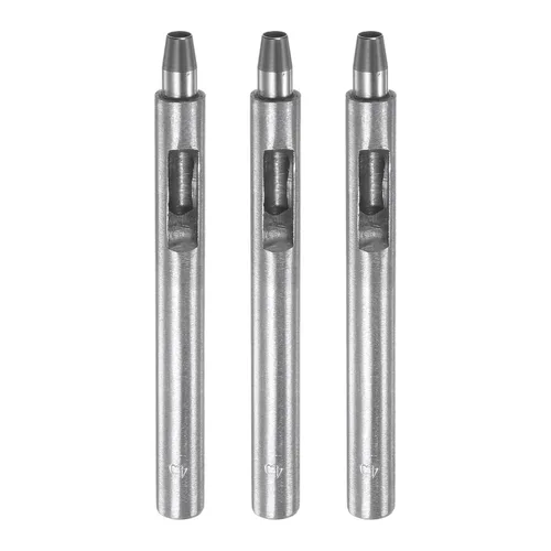 Vista 40 de HARFINGTON Perforadora de cuero de 0.020 in, recta, redonda, con ojales, remache a presión, fijador para cuero, artesanía, ropa, bolso, cortina