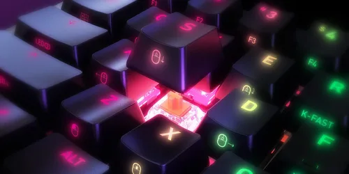 Vista 2 de Xtrfy Teclado compacto para juegos K5 RGB con cable Diseño de EE. UU. (negro)