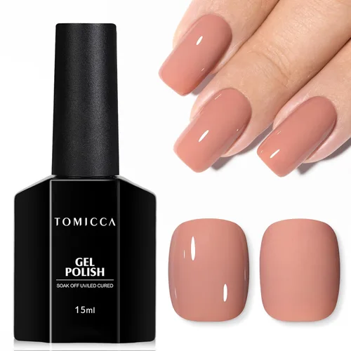 Vista 21 de TOMICCA Esmalte de uñas de gel marrón café, 0.5 onzas líquidas, esmalte de uñas de secado con LED UV para arte de uñas, manicura en casa, otoño e
