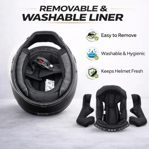 Vista 8 de CRG - Casco de motocross de cara completa para motocicleta de calle, de fibra de vidrio, certificado por DOT, casco de tamaño extra grande Negro