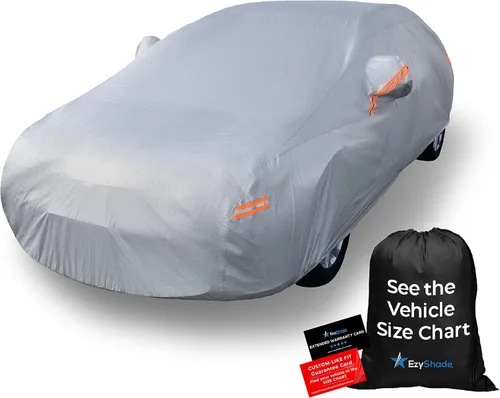 Vista 9 de EzyShade - Funda de 10 capas para auto, sedán y hatchback, impermeable, para todo tipo de clima y exterior, consulta la tabla de tamaños para un