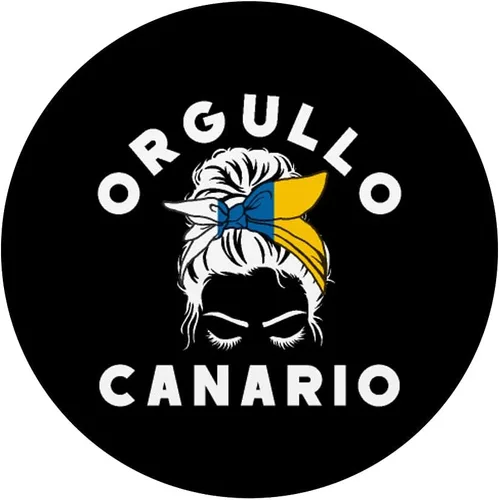 Vista 3 de Orgullo Canario Bandera de Canarias - Diadema con diseño de moño desordenado PopSockets intercambiables