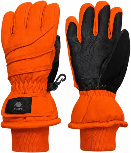 Vista 21 de N'Ice Caps - Guantes térmicos de invierno para niños, impermeables y cálidos Negro