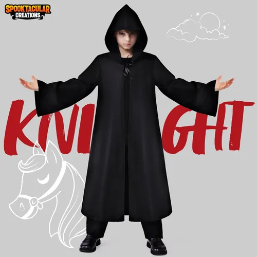 Vista 2 de Spooktacular Creations Disfraz de Halloween para niños, túnica con capucha para niños, túnica con capucha para fiestas de Halloween y cosplay