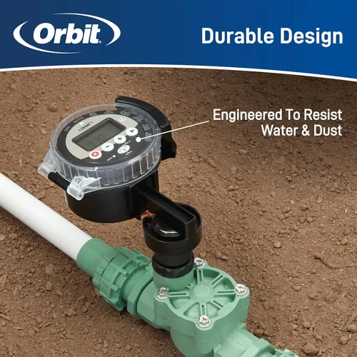 Vista 10 de Orbit 57865 Controlador de aspersor de agua para exterior con batería