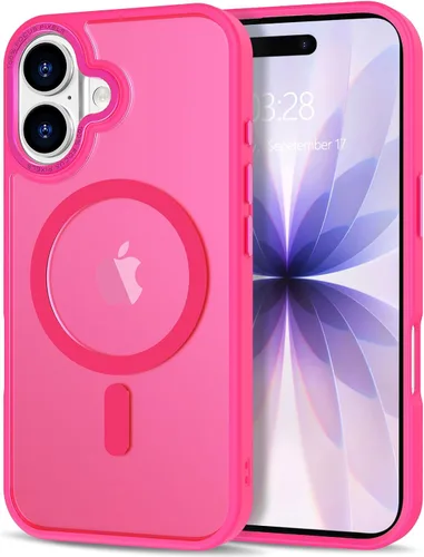 Vista 349 de Anuck - Funda magnética para iPhone 11 compatible con MagSafe, carcasa trasera mate translúcida dura, borde de TPU, delgada, resistente a impactos