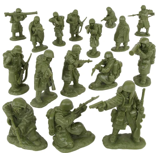 Vista 4 de BMC Korean War Winter Battle - 16pc OD Green United States Soldier Figures