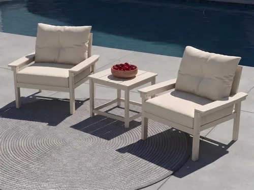 Vista 59 de Juego de muebles de patio HDPE de 13 piezas con mesas
