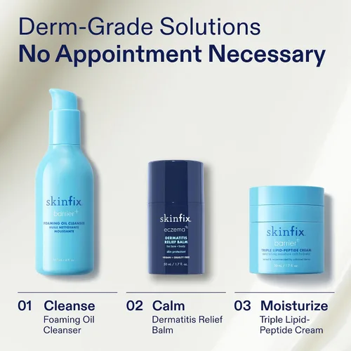 Vista 8 de Skinfix Bálsamo para aliviar la dermatitis con 5% de avena coloidal y vitamina E - 1.7 onzas líquidas - Probado eficaz como hidrocortisona al 1%