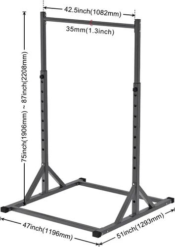 Vista 7 de SELEWARE Power Cage Accessories, Dip Handles, Pull‑Up Stations, and Multi‑Grip Training Attachments