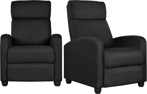 Vista 18 de Yaheetech Silla reclinable de pana con pushback de 2 asientos, silla de sala de estar con cojín de asiento grueso y respaldo, silla reclinable