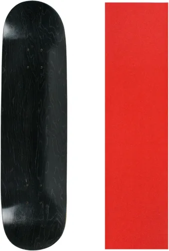 Vista 7 de Skateboard Deck Pro 7-Ply Arce canadiense TINTADO NEGRO con Griptape