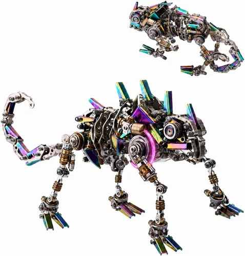Vista 10 de Rompecabezas de metal 3D para adultos, kits de modelo de metal bisonte, rompecabezas de metal 3D, toros mecánicos, bloques de construcción, montaje