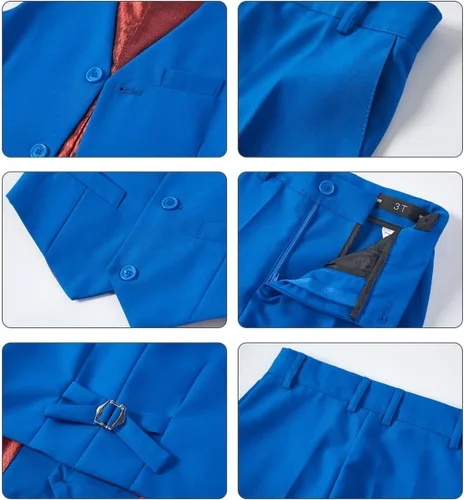 Vista 75 de Conjunto de chaleco para niños, trajes formales, trajes de boda, ropa de vestir