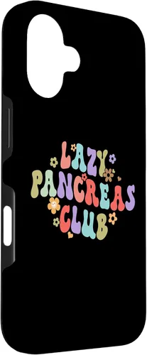 Vista 3 de iPhone 16 Lazy Pancreas Club Diabetes Awareness Month T1D Diabetic Case