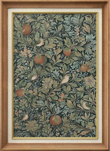 Vista 134 de MUDECOR Lienzo enmarcado prémium para pared, pinos nevados en bosque de invierno, ilustraciones modernas, arte contemporáneo, escénico, divertido