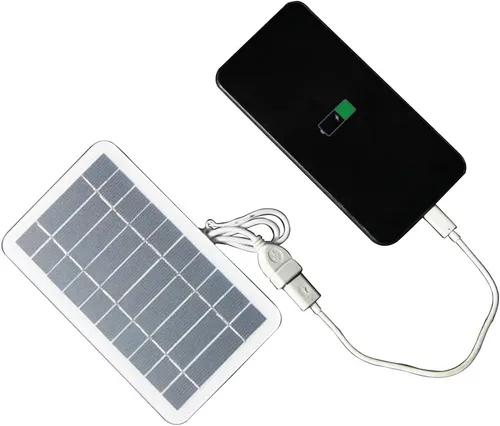 Vista 2 de el panel solar portátil 2W, cargador de batería de la salida del Usb para el teléfono móvil