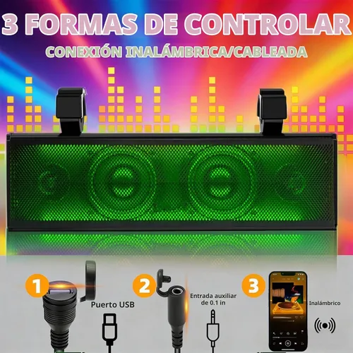 Vista 6 de Barra de sonido UTV de 400 W, altavoces para carrito de golf, Bluetooth, barra de sonido para carrito de golf, altavoz UTV, barra de sonido