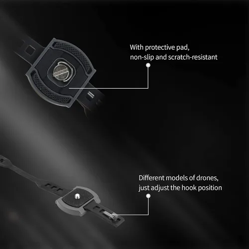 Vista 4 de Hanatora Soporte de montaje de expansión de cámara con adaptador para DJI Mini/Mavic Drone, accesorios de soporte de conector de cámaras deportivas