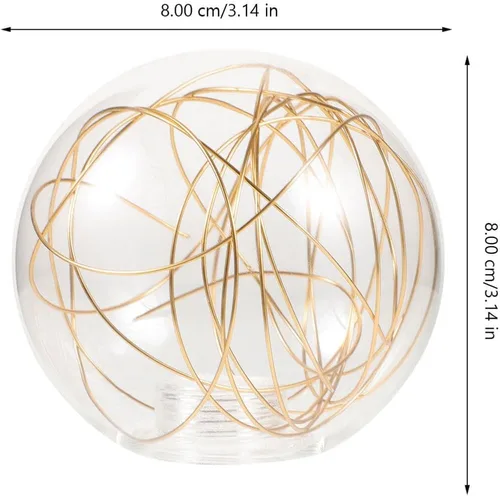 Vista 4 de Candelabros redondos de esfera de vidrio para accesorios de luz, repuesto de globo de vidrio de burbuja transparente, cubierta para lámpara
