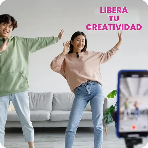 Vista 3 de Movo Micrófono inalámbrico Mini DI Duo - Micrófono de grabación de video para iPhone con micrófono Lavalier, batería de 10 HR, rango de 164 pies