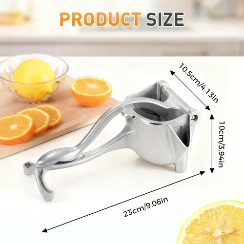 Vista 6 de Prensa manual de aleación de aluminio para exprimir jugo de frutas cítricas, extractor de jugo de frutas frescas, exprimidor de limón, naranja